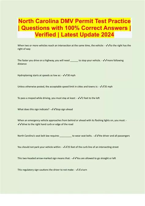 DMV Permit Questions 的图像结果