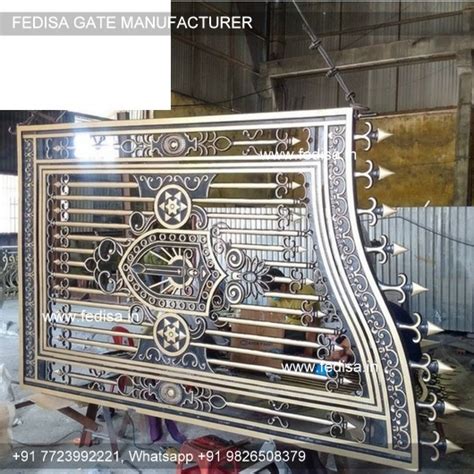 Front Gate Design Modern Front Wall And Gate Designs Main Gate Slope ...