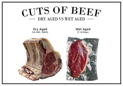 Dry Aged vs Wet Aged Steak Meats Infographic | Wet aged vs dry aged ...