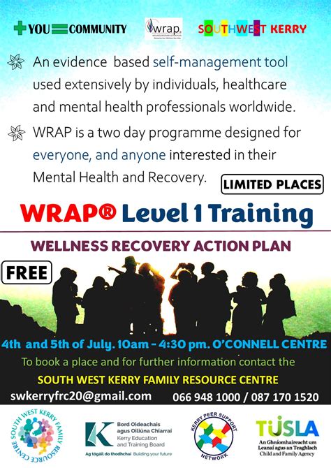 Wellness Recovery Action Plan (WRAP Level 1 Training) – South Kerry ...