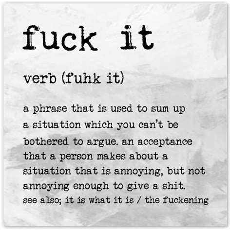 Amazon.com: Fuck It Definition Wooden Framed Canvas Wall Art for Above ...