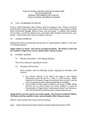 Present were Board members Ross Colahan, Angela Sanders, Glen Newton ...