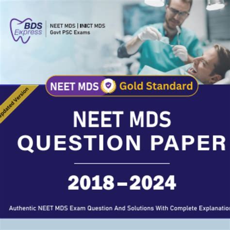 Buy NEET MDS Previous Year Question Paper (2018-2024) Authentic NEET ...