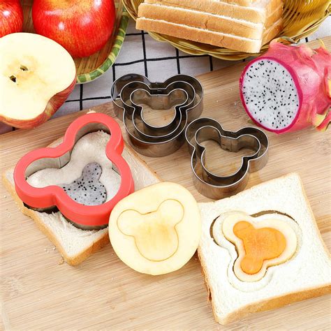 BakingWorld Mickey Mouse Cookie Cutter Set,Mickey Mouse Head Shape ...