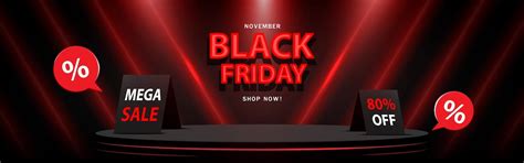 Black friday sale concept stage podium for product display modern scene ...