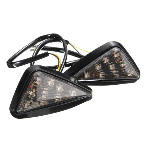 Pair Motorcycle 11 LED Turn Signals Lights Indicators Triangle Abmer ...