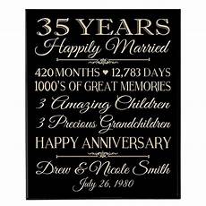 35 Year Wedding Anniversary Gift Ideas For Parents by 35th Wedding Anniversary Wall Plaque Personalized 70th 35 Year Wedding Anniversary Gift Ideas For Parents