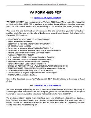 Va Form 4659 Pdf - Fill Online, Printable, Fillable, Blank | pdfFiller