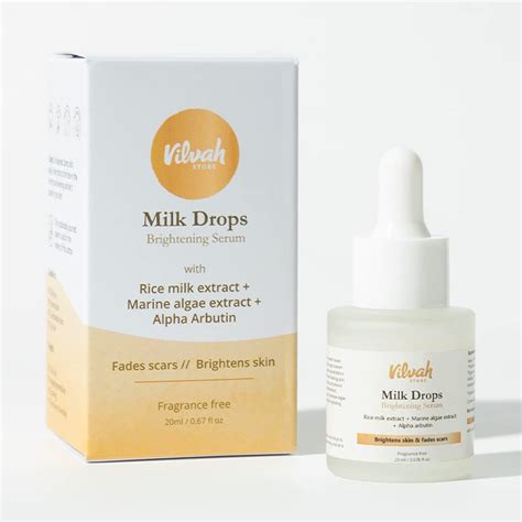 Vilvah Store Milk Drops Brightening Serum Formulated With Rice Milk ...