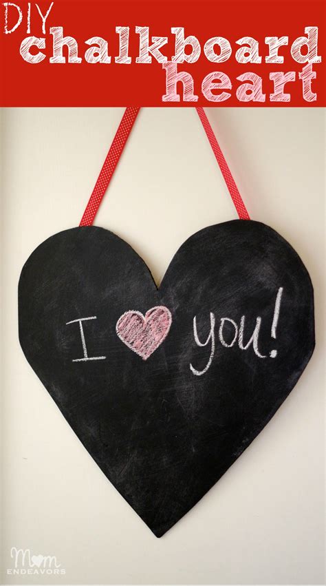 Large DIY Chalkboard Heart - Mom Endeavors