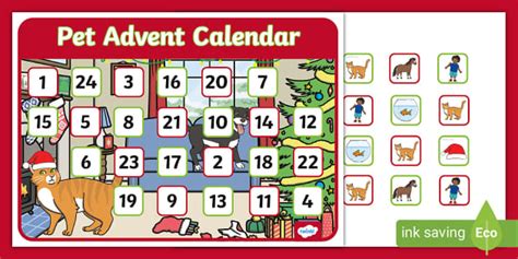 Pet Advent Calendar Activity (teacher made) - Twinkl