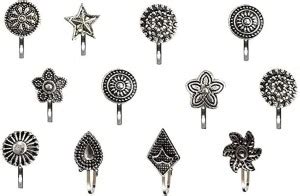 AVIKSHA CREATIONS Silver Plated Alloy Nose Stud Set Price in India ...