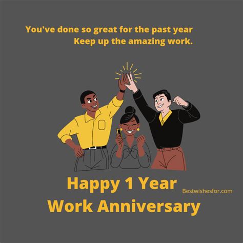 Happy 1 Year Work Anniversary | Best Wishes