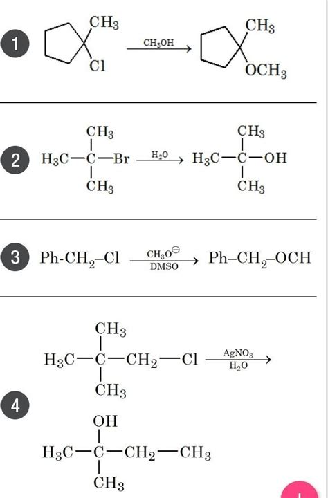 among the given reactions which is the best example of SN² REACTION ...
