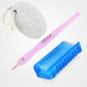 Buy Vega Pumice Stone/Nail Brush/Cuticle Trimmer & Pusher, 3 Pieces ...