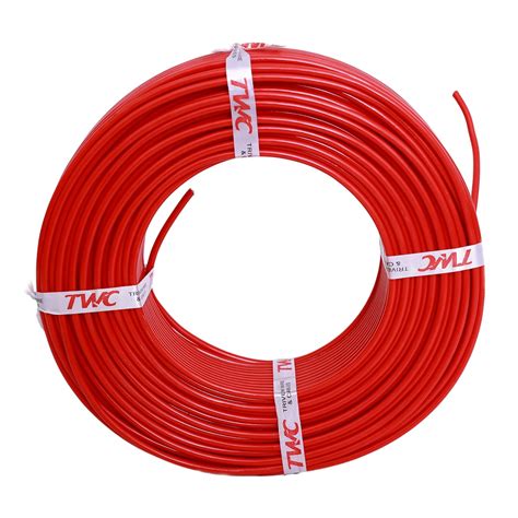 TWC Lite Single Core 1.5 sqmm Red Electrical Wire - FR PVC Insulated 1. ...