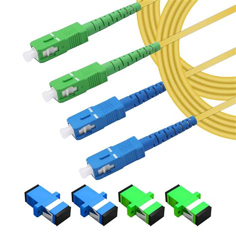 GELRHONR SC to SC Fiber Optic Patch Cable,SC/UPC-SC/APC-SM Singlemode ...
