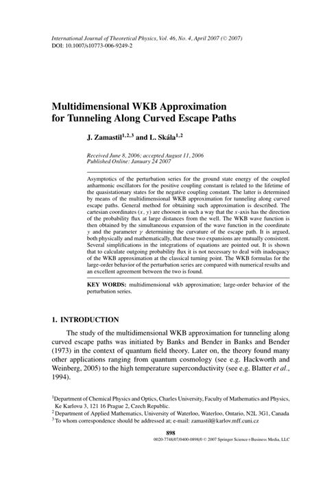 Image result for WKB Approximation