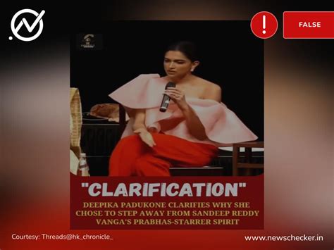 Fact Check: Did Deepika Padukone Confirm That She Left ‘Spirit’ Due To ...