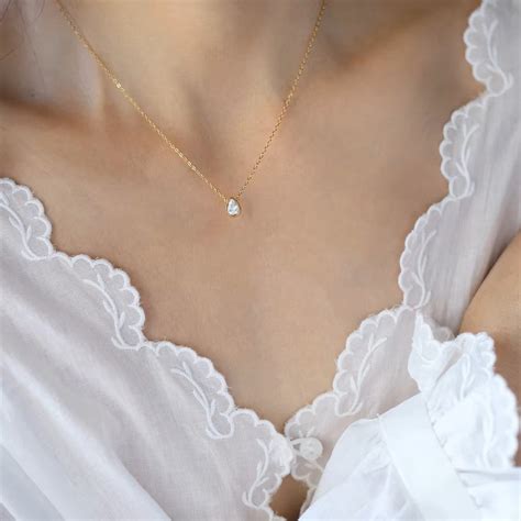 Solitaire Necklace | Waterproof dainty Necklace