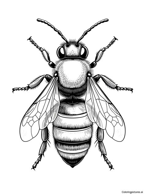 Bee - Free Printable Coloring Page