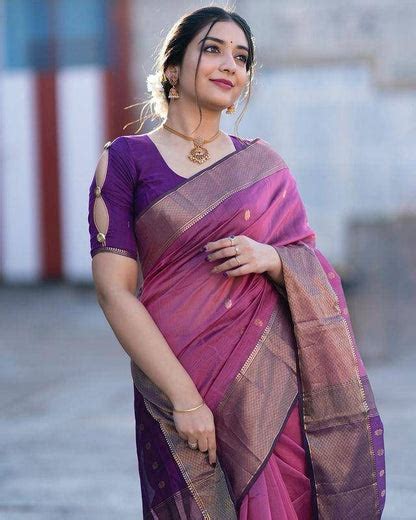 Angelic Lavender Soft Silk Saree With Scrupulous Blouse Piece ...