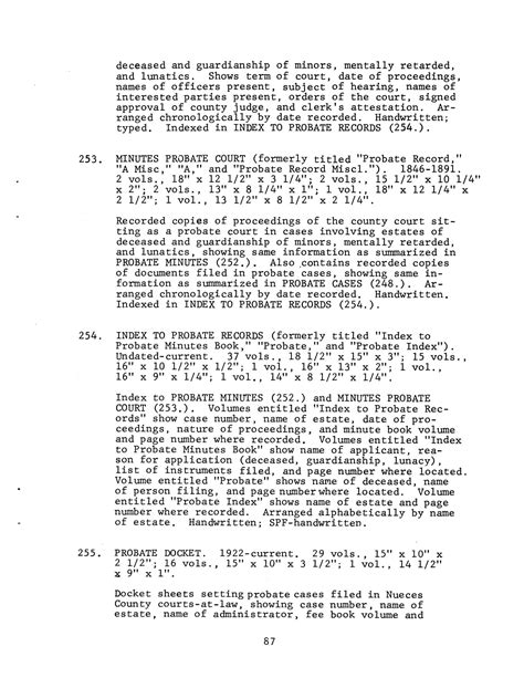 Inventory of County Records: Nueces County Courthouse, Volume 2 - Page ...
