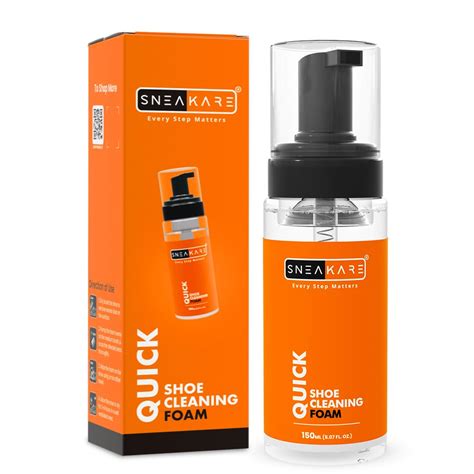SNEAKARE Quick Shoe Foam Cleaner | Contains 1 x 150ml Foam Shoe Cleaner ...