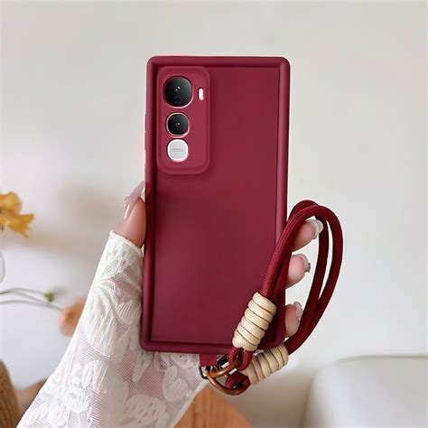 Vivo Y400 Pro 5G Luxury Silicone Matte Case with Wrist Strap – COVERS GEN