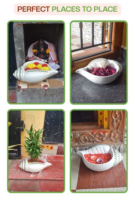 Get Your Terracotta Sangu Urli with Handpainted Green Leaf Design