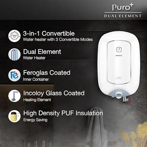 Buy Havells Puro Plus 25 Litre Storage Water Heater | 33% Faster ...