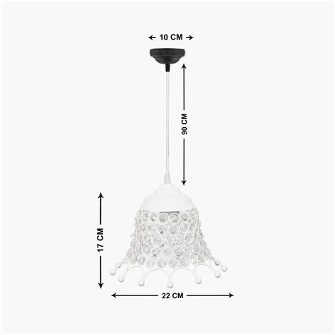 Buy HOMESAKE Contemporary Decor White Crystal Pendant Light from ...