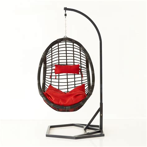 Buy Helios Brezza Java Hanging Chair with Stand and Seat Cushions ...