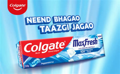 Colgate MaxFresh Toothpaste, Blue Gel Paste with Menthol for Super ...