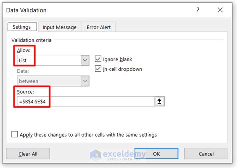 Nested Conditional Data Validation in Excel 的图像结果