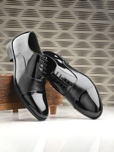 House of Pataudi Men Black Solid Formal Oxfords Shoes Oxford For Men ...
