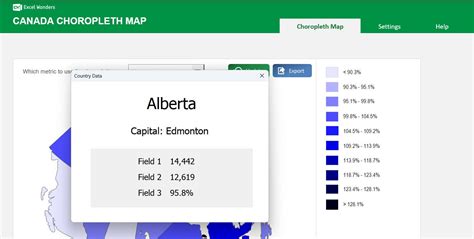 Buy Canada Choropleth Map Excel Template: Customizable Data ...