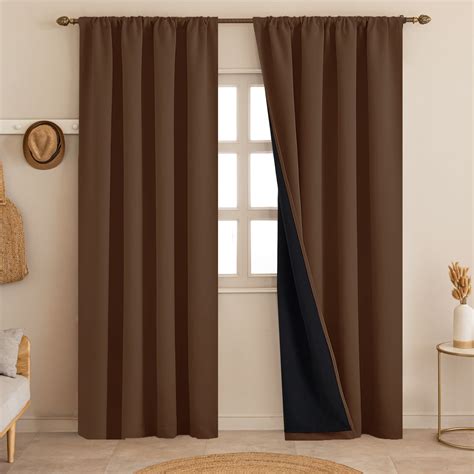 Dark Brown Polyester Curtain | HomeMonde Lifestyle
