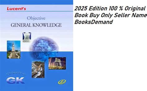 Lucent Objective General Knowledge 2025 Edition (Latest Updated ...