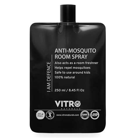 VITRO Anti Mosquito Room Spray Pouch 250ml | 100% Natural Ingredients ...