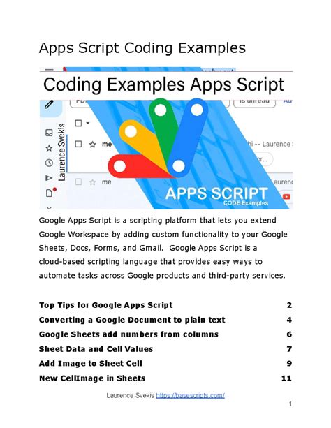 Image result for Examples of Apps Script Codes