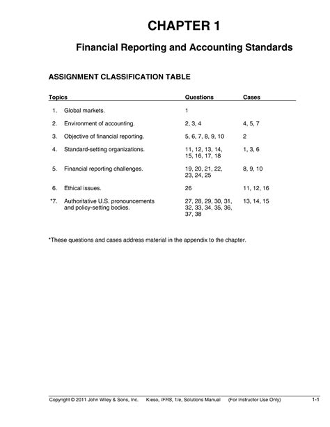 Intermediate accounting IFRS edition Chapter 1 solution - Copyright ...