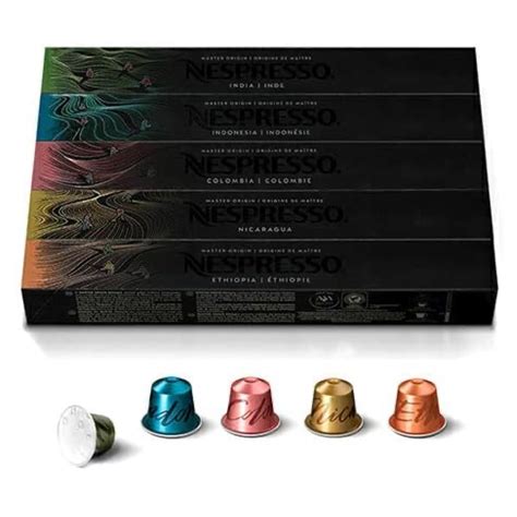 Nespresso Original Master Origins Coffee Set 5 Types (50 Pods) Origina ...