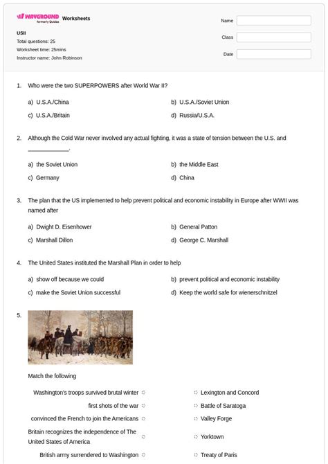 50+ Marshall Plan worksheets for Class 9 on Wayground | Free & Printable