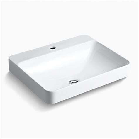 Kohler ForeFront Vessel Wash Basin with single faucet hole White ...