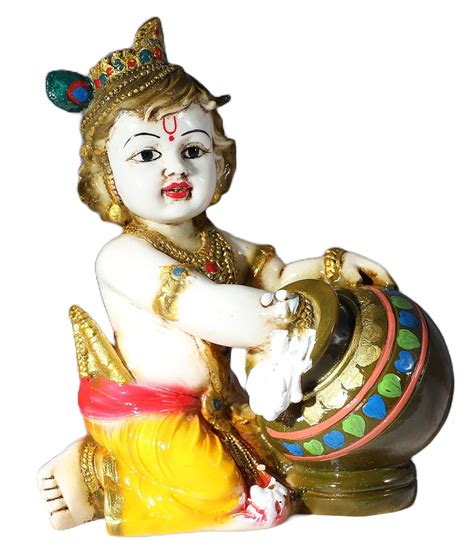 Buy KARTIK Lord Krishna Makhan Chor Kanha Idol Decorative Showpiece ...