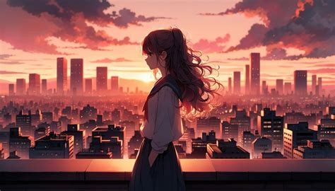Anime School Girl Lost In Thoughts Wallpaper,HD Anime Wallpapers,4k Wallpapers,Images ...
