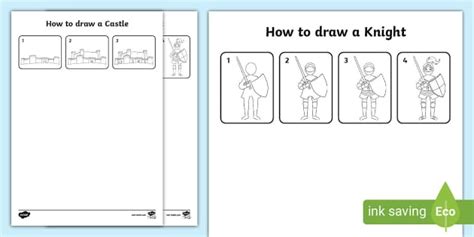 How to Draw Knights and Castles Activity | Twinkl - Twinkl