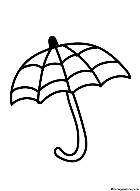 60 Free Printable Umbrella Coloring Pages