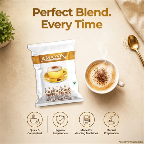 AMAZON 3-in-1 Cappuccino Coffee Premix | Vending Machine Use